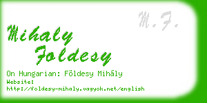 mihaly foldesy business card